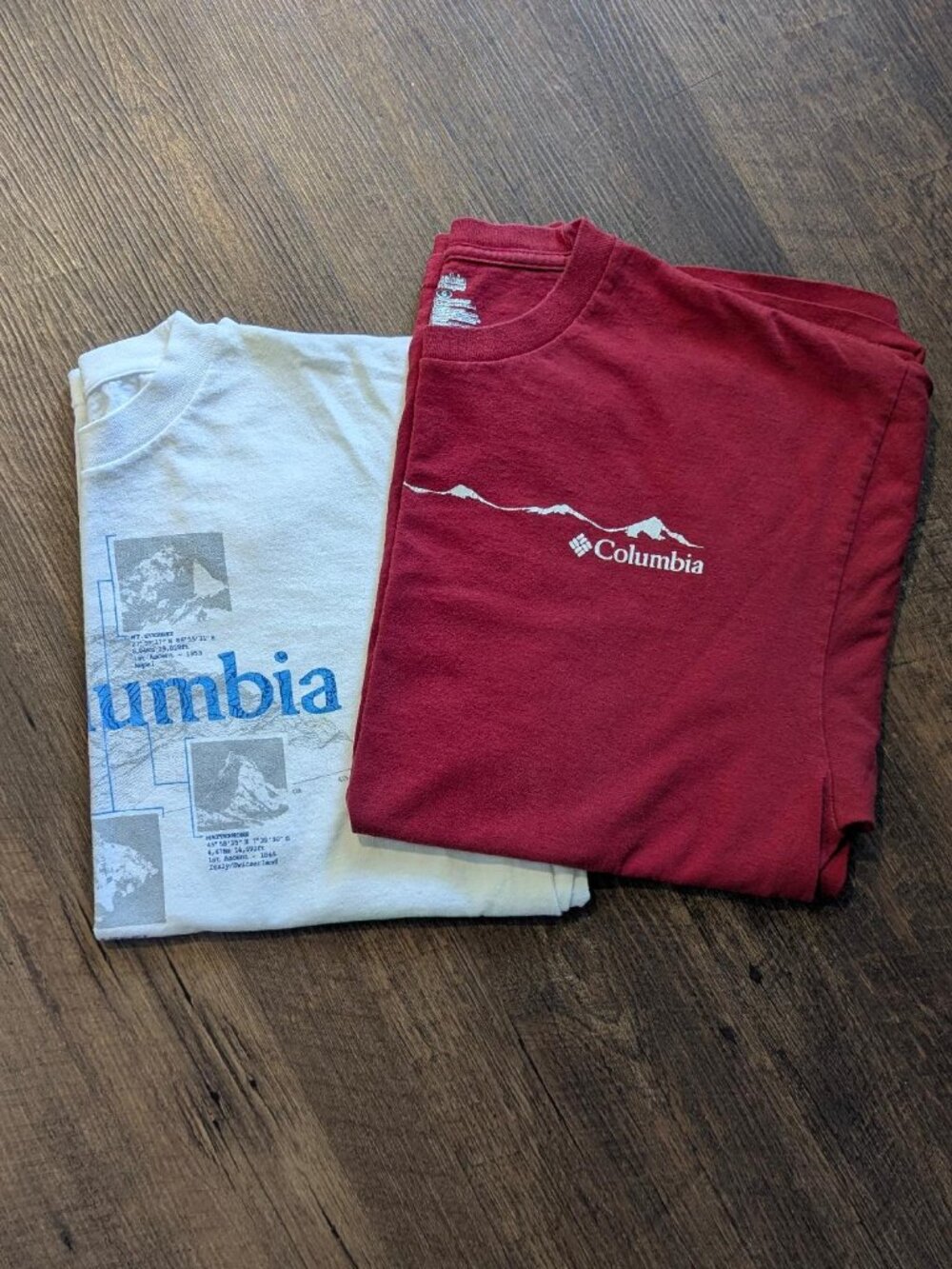 (2)  Columbia Short Sleeve Men's T-Shirts